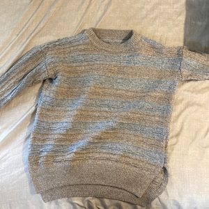 Tan and grey winter sweater